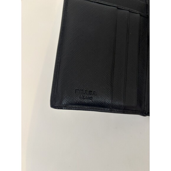 PRADA large saffiano leather wallet Black Triangle Authenticity Card - Picture 13 of 16